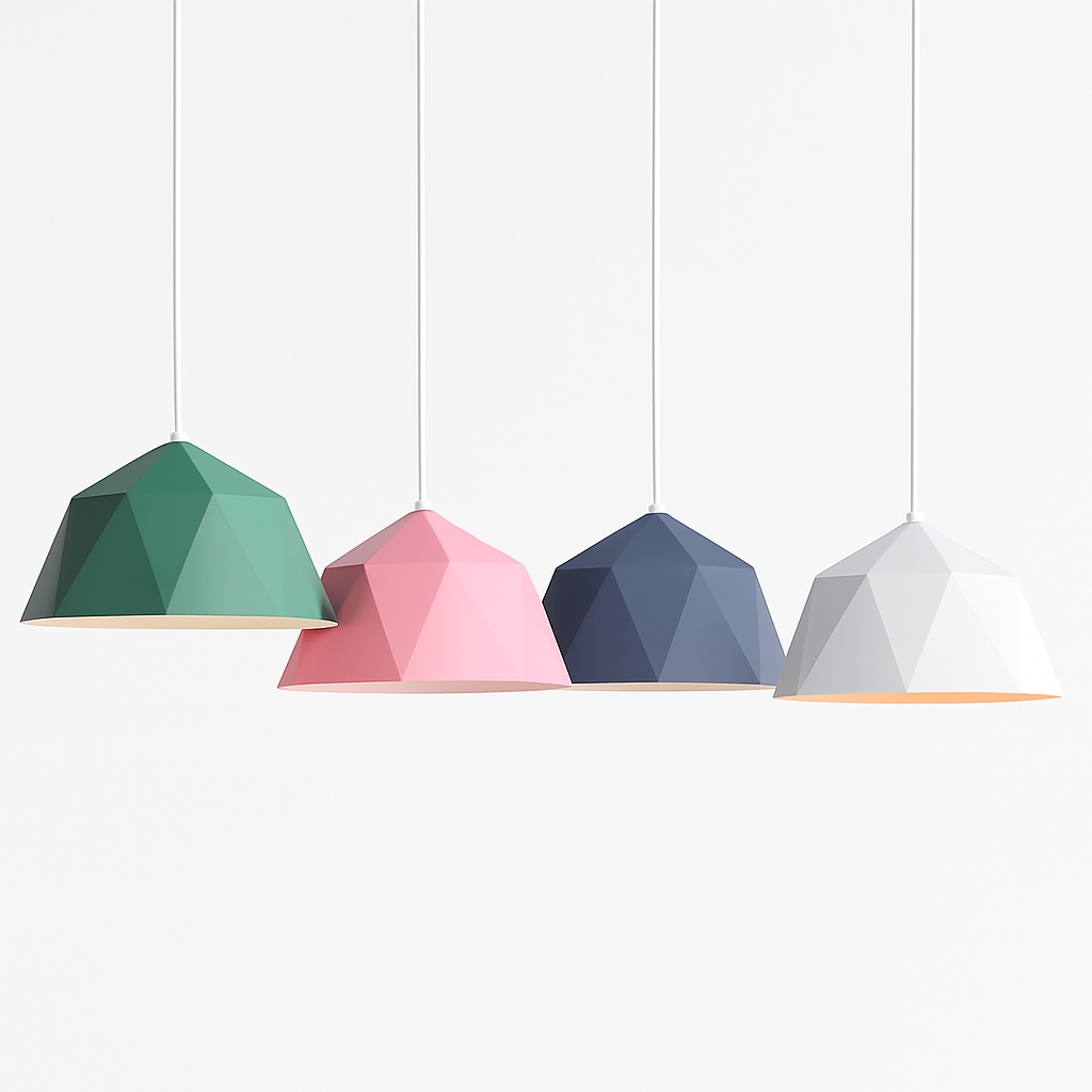 Verovei | Modern Geometric Diamond Cage Metal Pendant Light