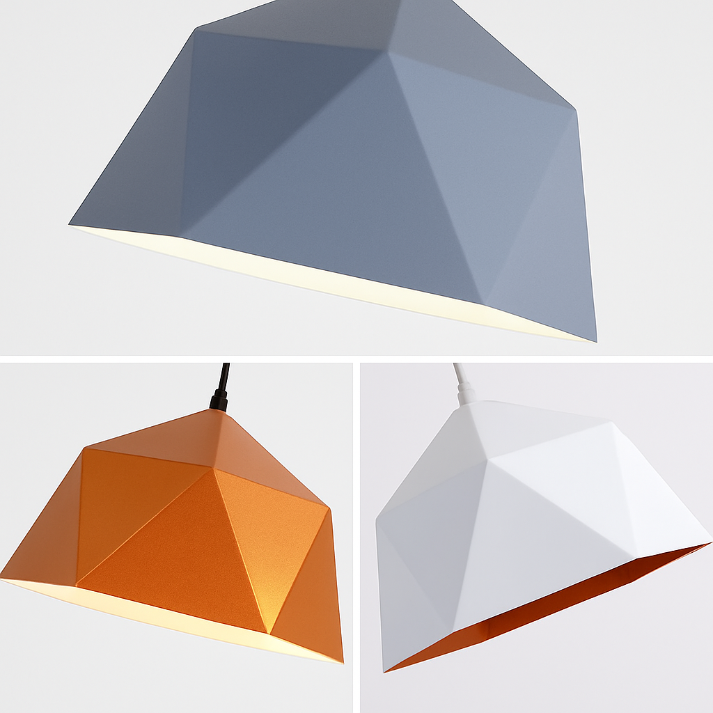 Verovei | Modern Geometric Diamond Cage Metal Pendant Light
