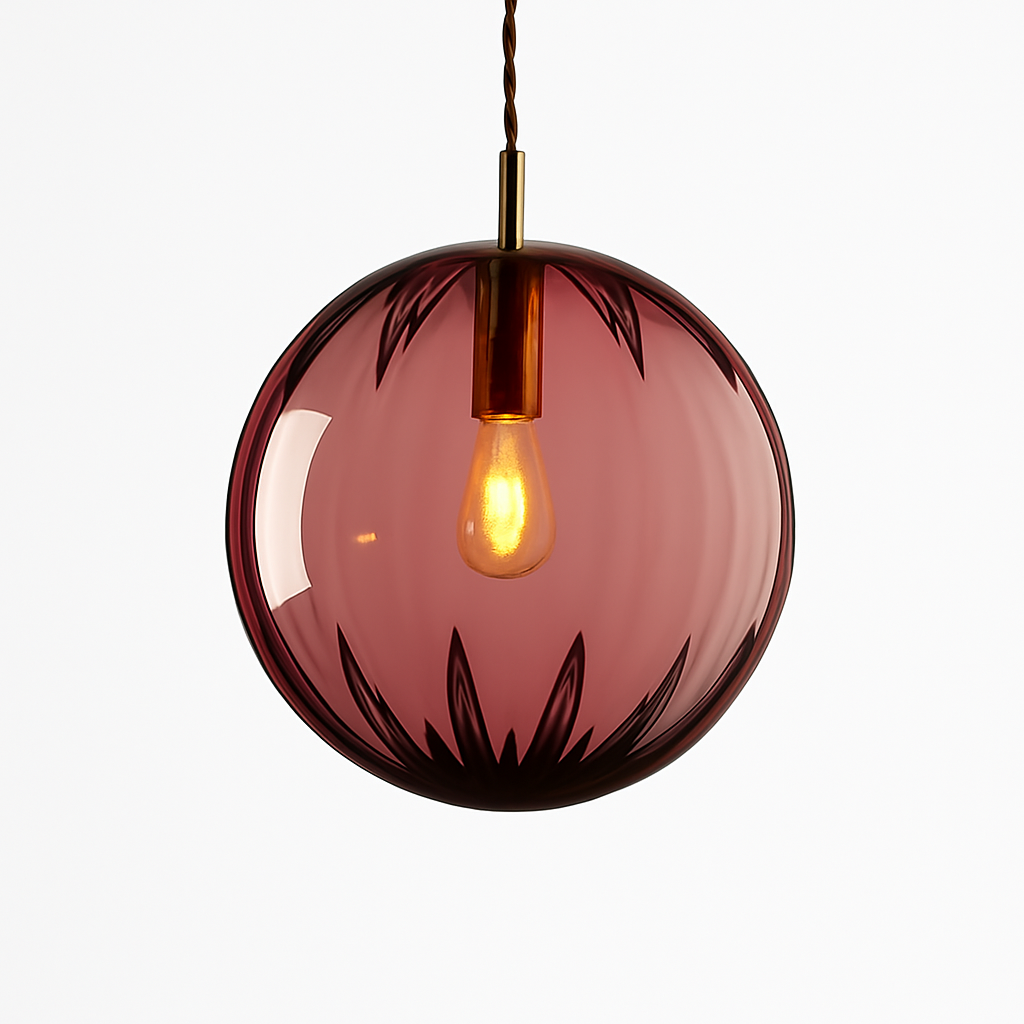 Valdory | Modern Tinted Glass Globe Ball Pendant Light