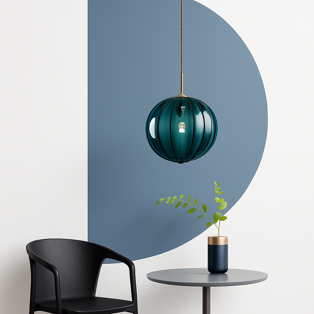 Valdory | Modern Tinted Glass Globe Ball Pendant Light