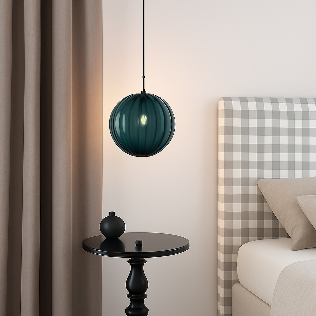 Valdory | Modern Tinted Glass Globe Ball Pendant Light