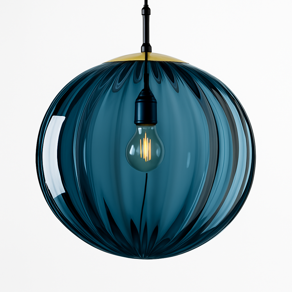 Valdory | Modern Tinted Glass Globe Ball Pendant Light