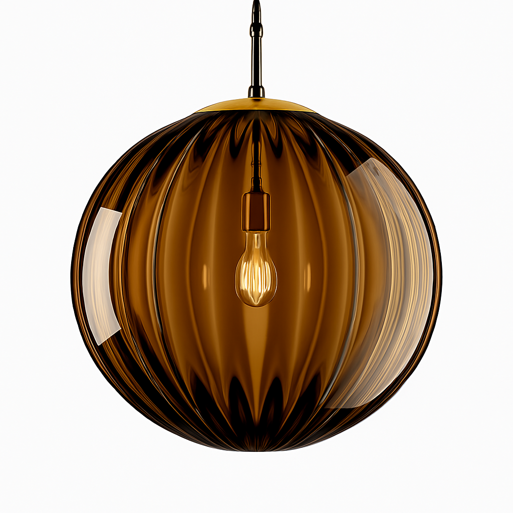 Valdory | Modern Tinted Glass Globe Ball Pendant Light