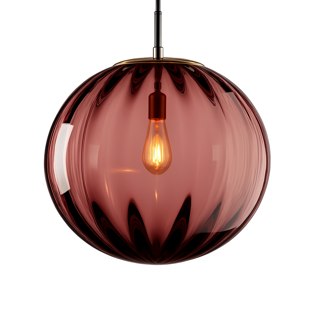 Valdory | Modern Tinted Glass Globe Ball Pendant Light