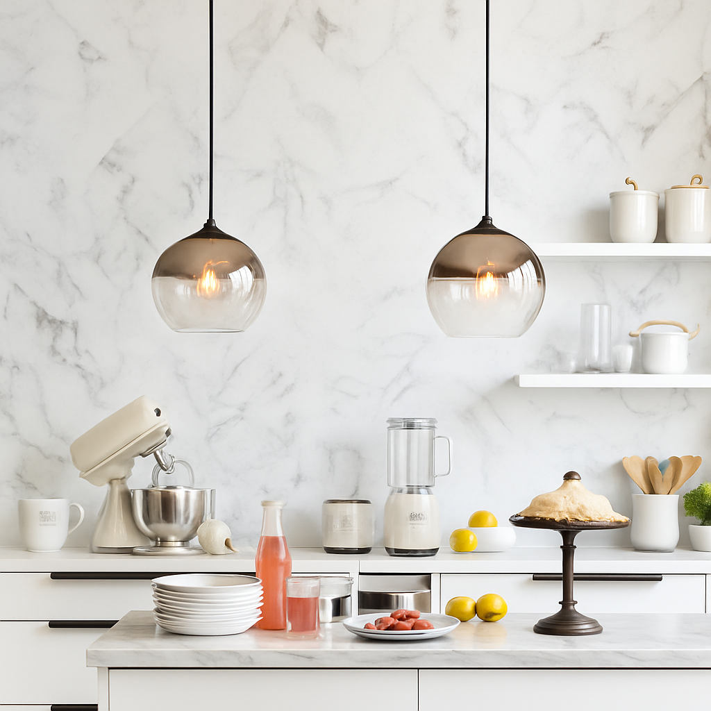 Virelio | Modern Glass Globe Sphere Pendant Ceiling Light Fixture