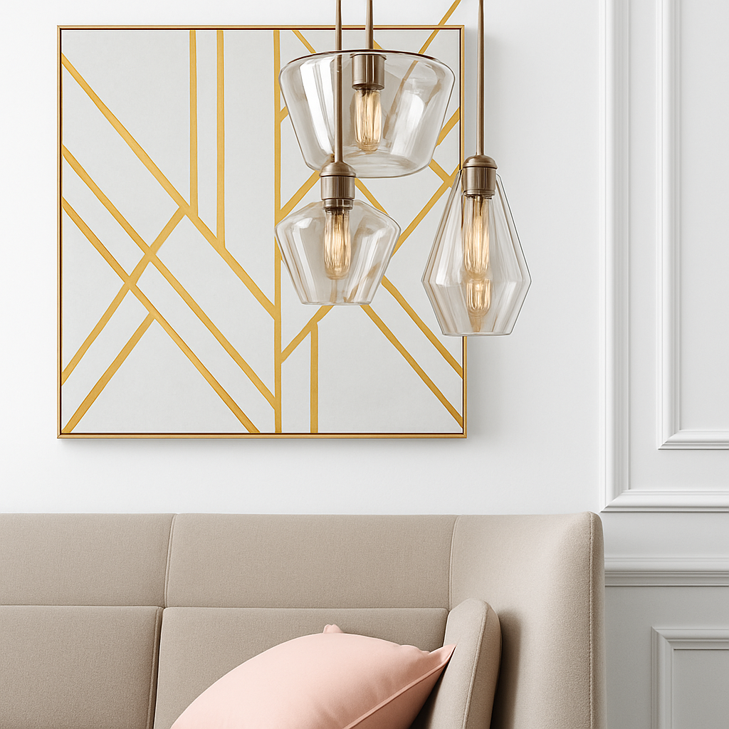 Luvestra | Geometric Spherical Profile Nordic Modern Glass Pendant Light