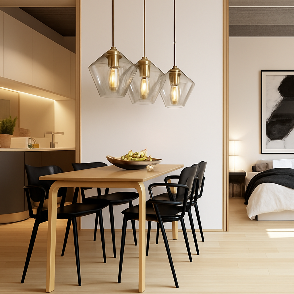 Luvestra | Geometric Spherical Profile Nordic Modern Glass Pendant Light