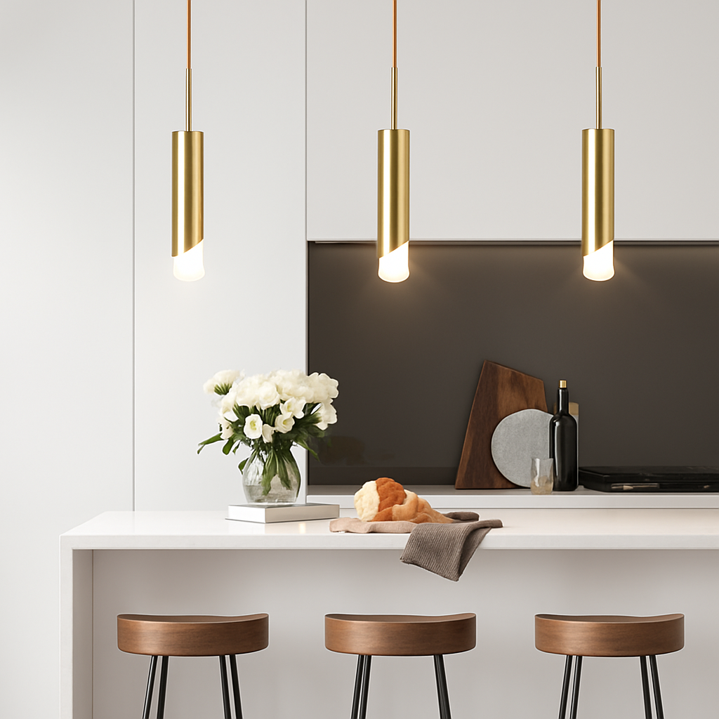 Remivor | Slim Cylindrical Loft Metal Modern Pendant Light Fixture