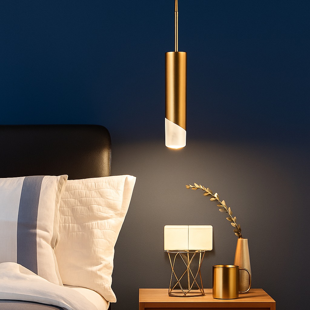 Remivor | Slim Cylindrical Loft Metal Modern Pendant Light Fixture
