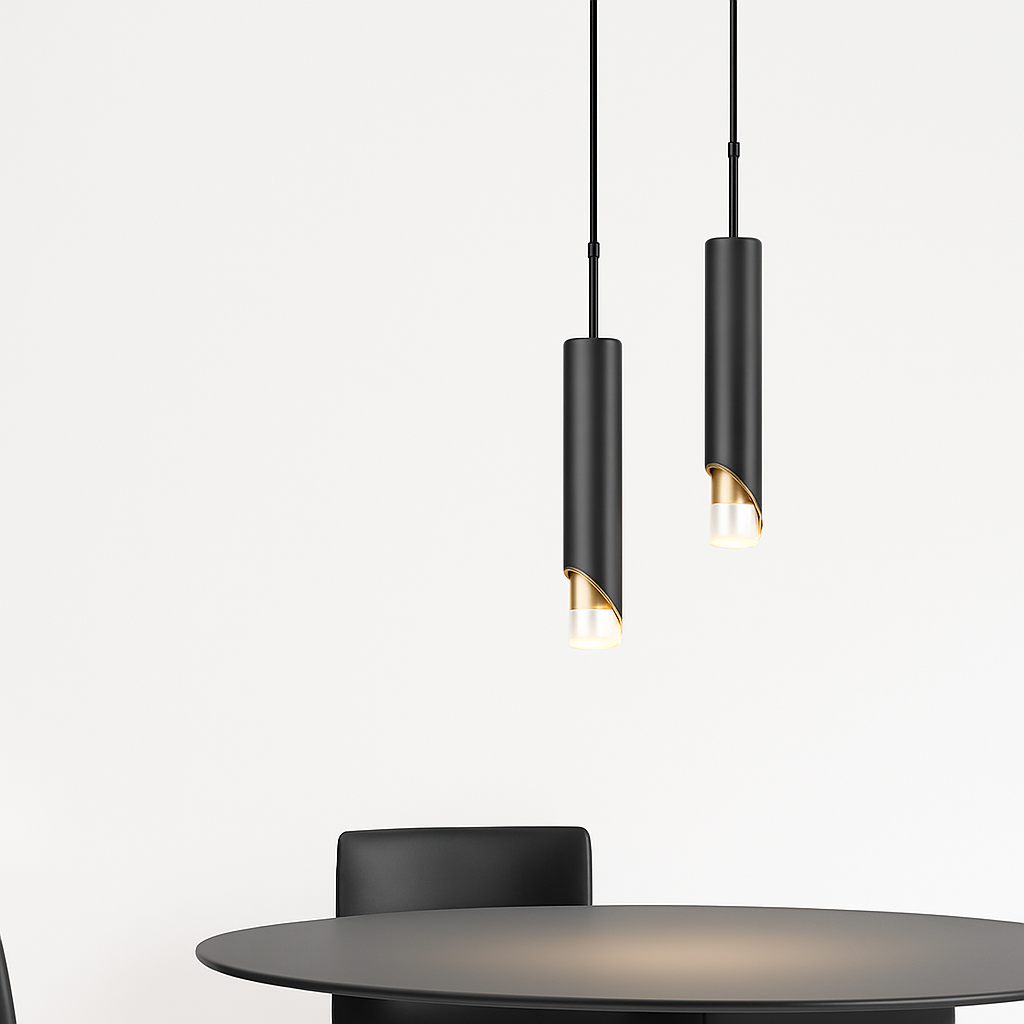Remivor | Slim Cylindrical Loft Metal Modern Pendant Light Fixture