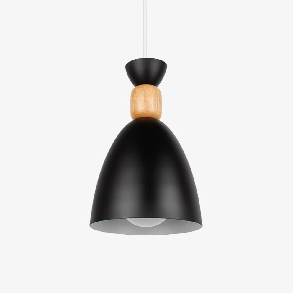 Rhyostel | Nordic Tapered Wood and Metal Pendant Light