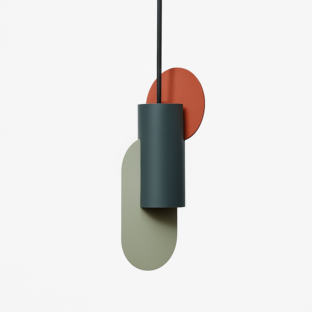 Veldoran | Vibrant Cylindrical Artistic Totem Inspired Sculptural Pendant Light
