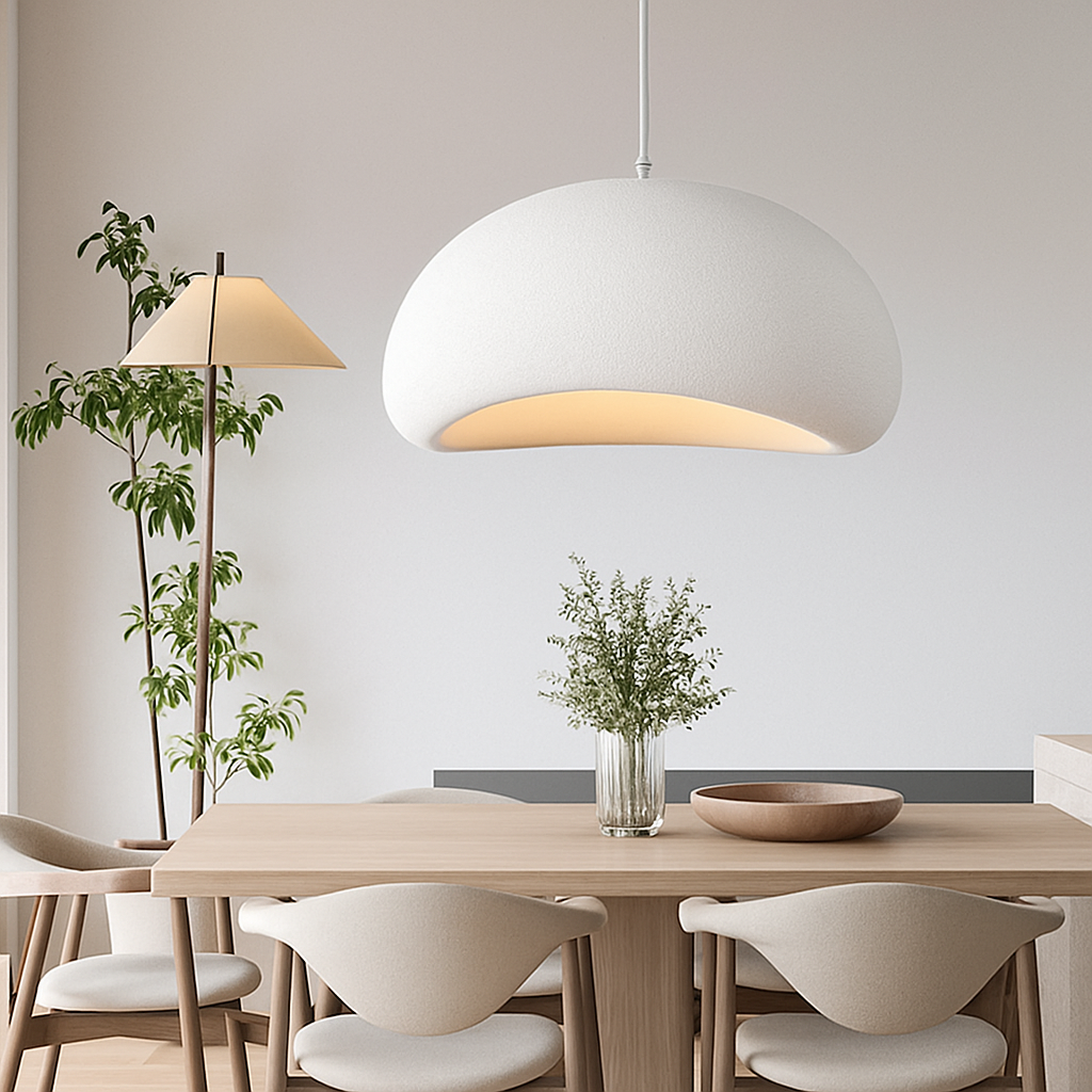 Vedrixle | Modern Sculptural Minimalist Curved Polymer Pendant Light