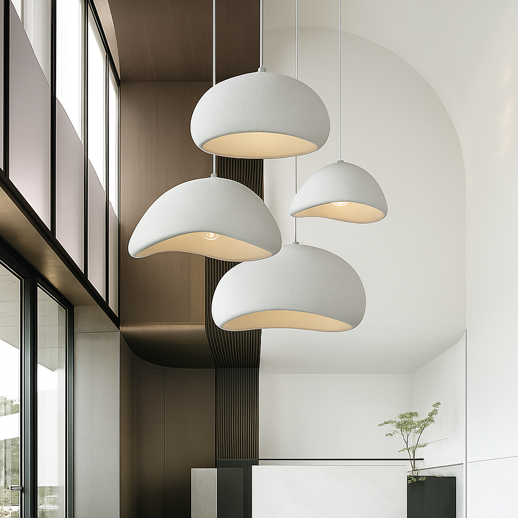 Vedrixle | Modern Sculptural Minimalist Curved Polymer Pendant Light