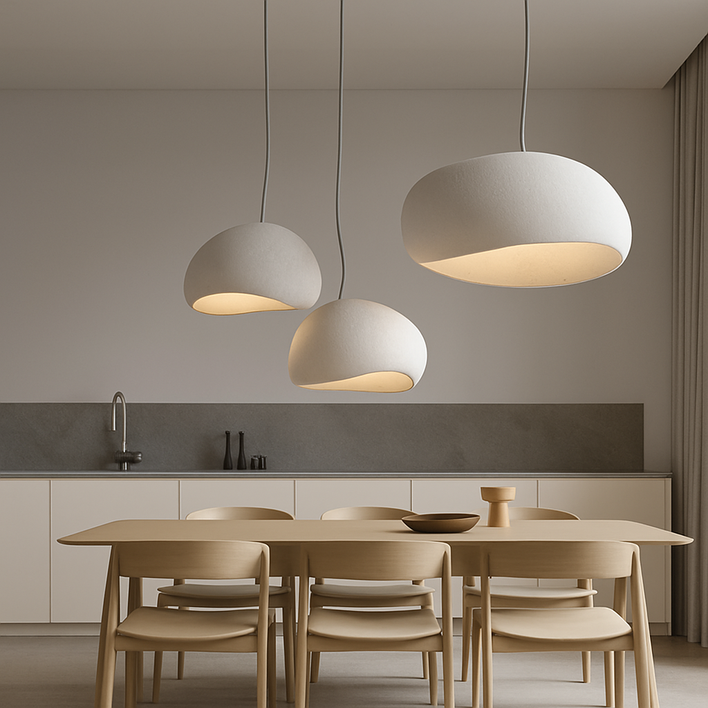 Vedrixle | Modern Sculptural Minimalist Curved Polymer Pendant Light