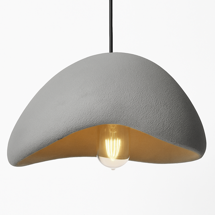 Vedrixle | Modern Sculptural Minimalist Curved Polymer Pendant Light