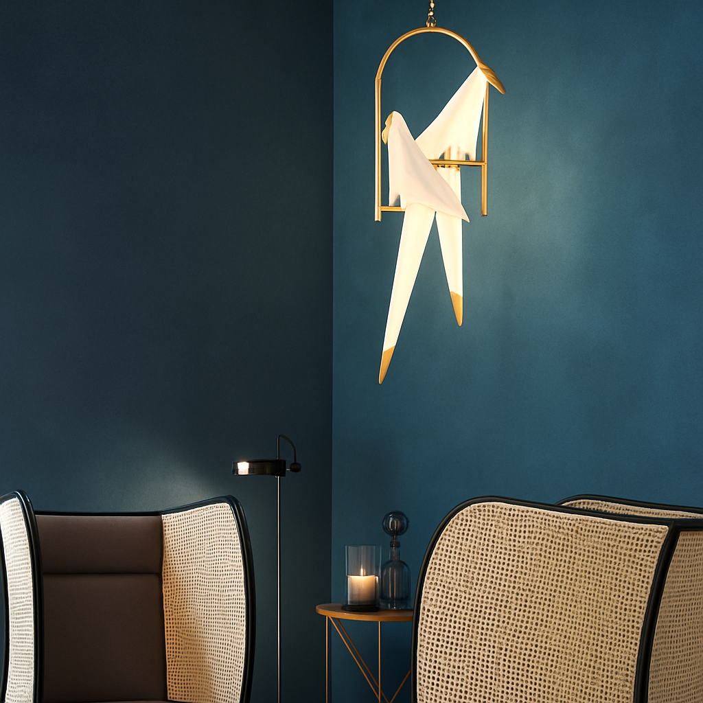 Kryntara | Bohemian Circular Silhouette Bird Sculpture Pendant Light