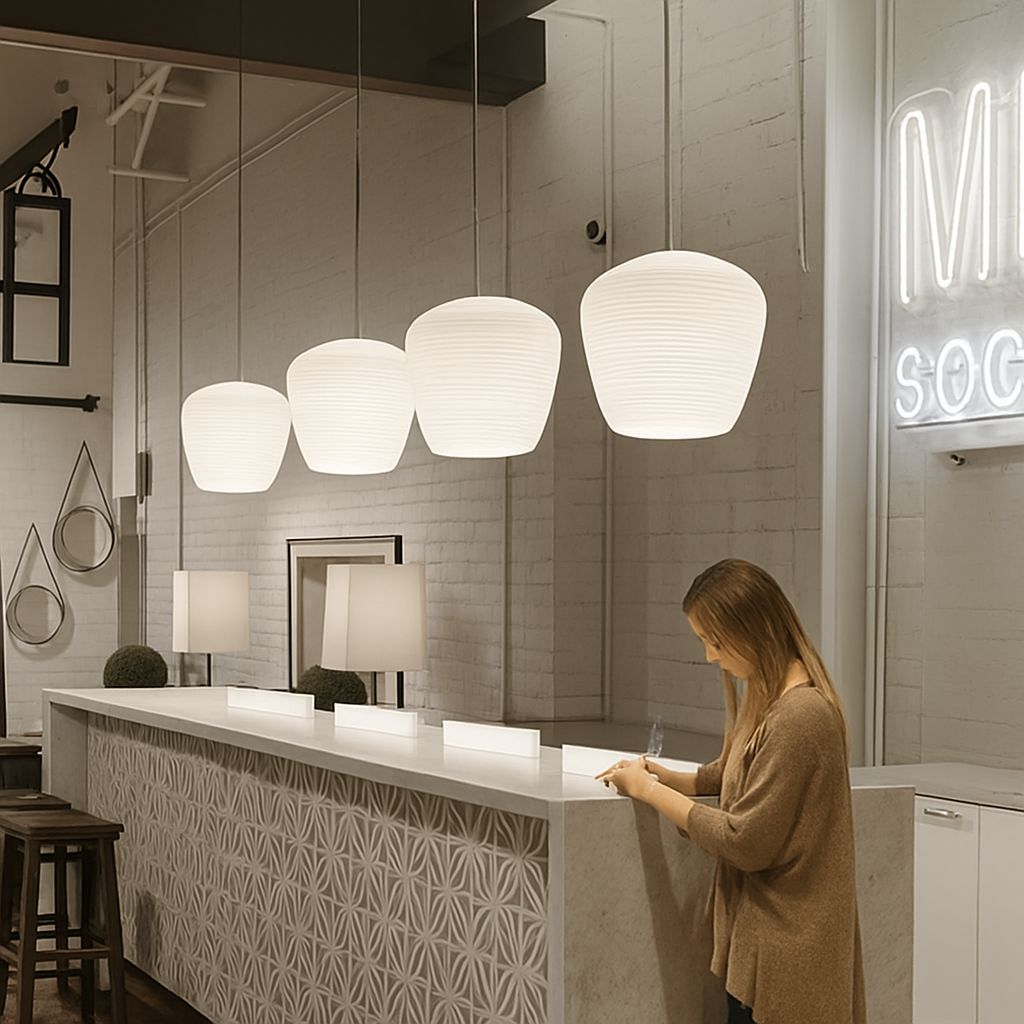 Valmorae | Cocoon Silhouette Frosted Glass Pendant Light