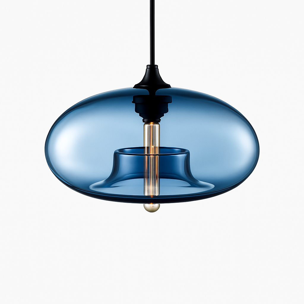 Mirvalis | Oval Glass Layered Sphere Modern Pendant Light