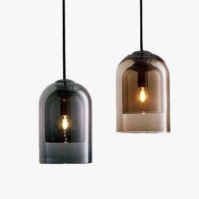 Kendervon | Tubular Tinted Glass Architectural Pendant Light