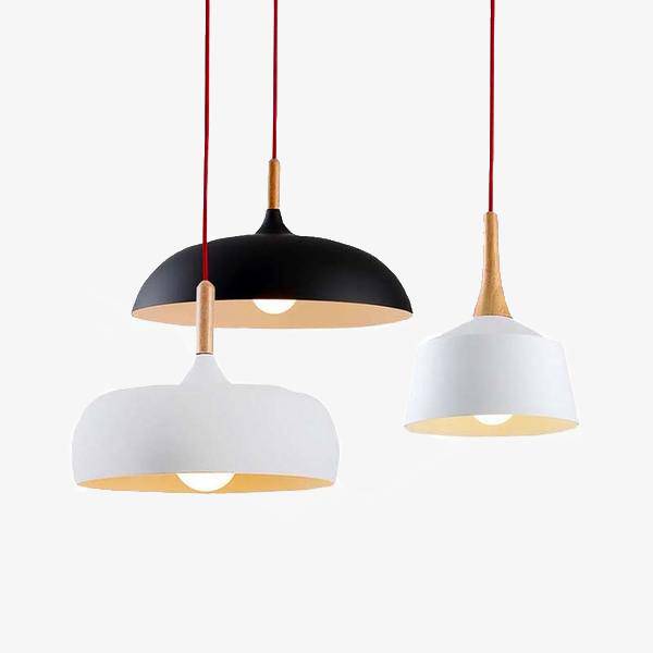 Valenthia | Nordic Dome Timber Accent Pendant Light