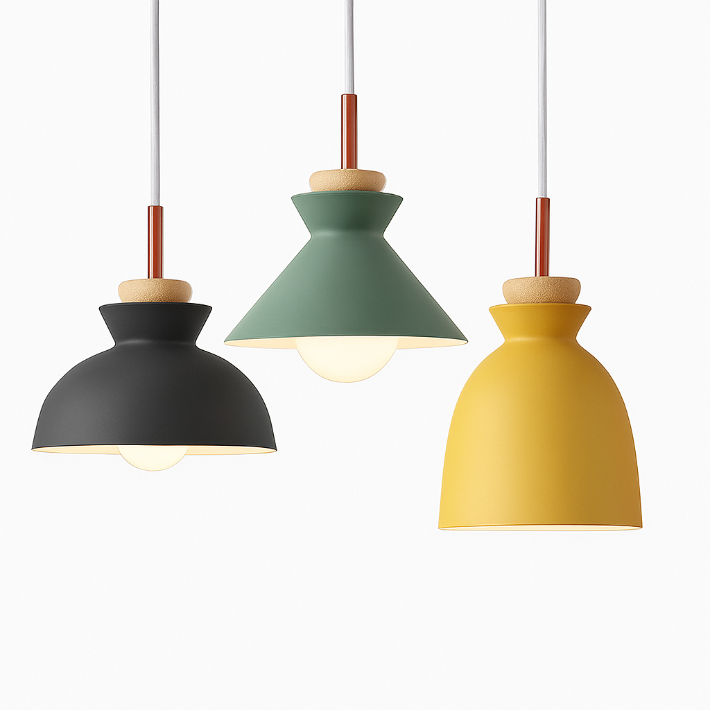 Ferune | Nordic Industrial Metal Shade Pendant Light
