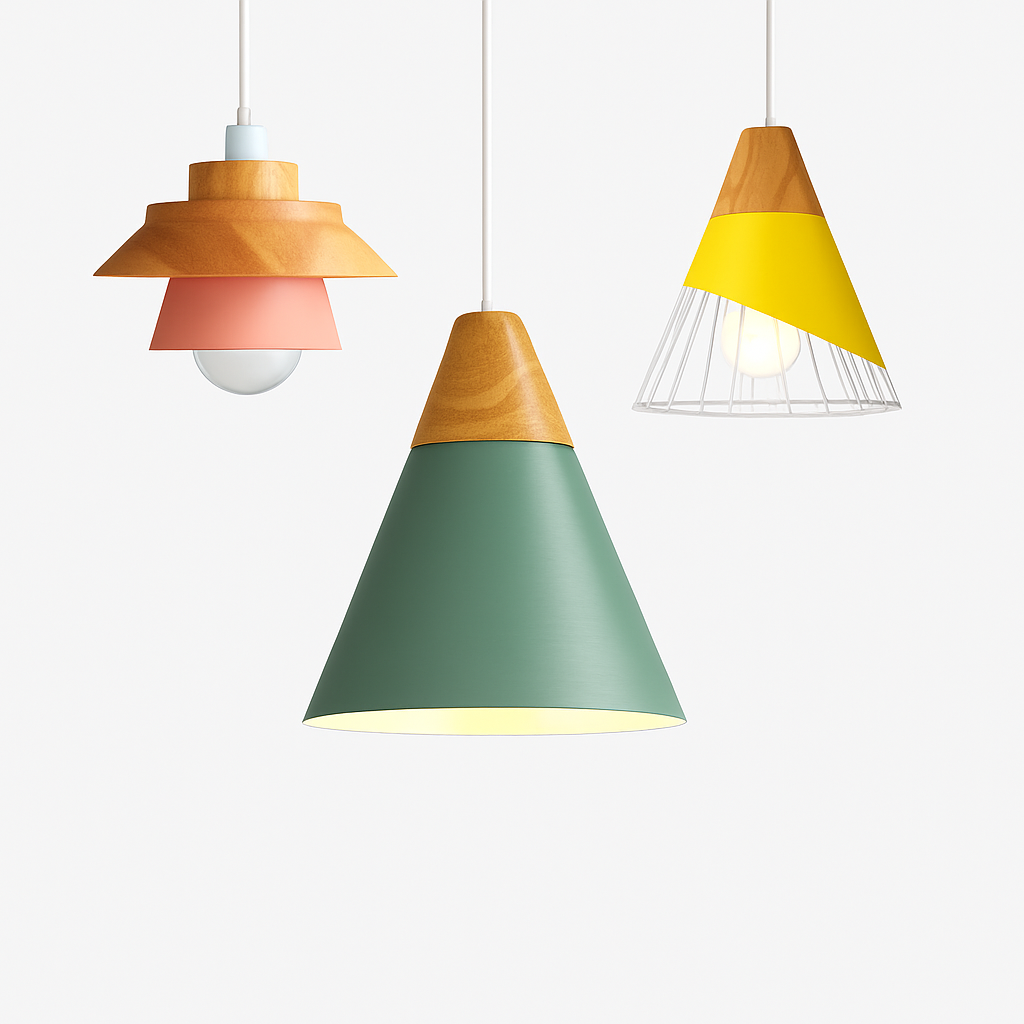 Virelo | Modern Nordic Metal And Wood Pendant Light