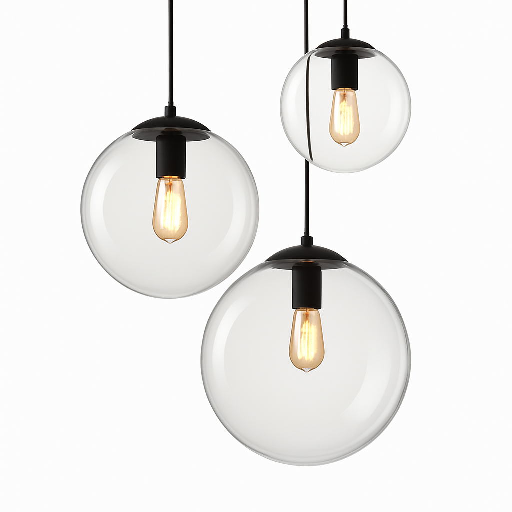 Veliyana | Minimalist Orb Glass Celestial Pendant Light