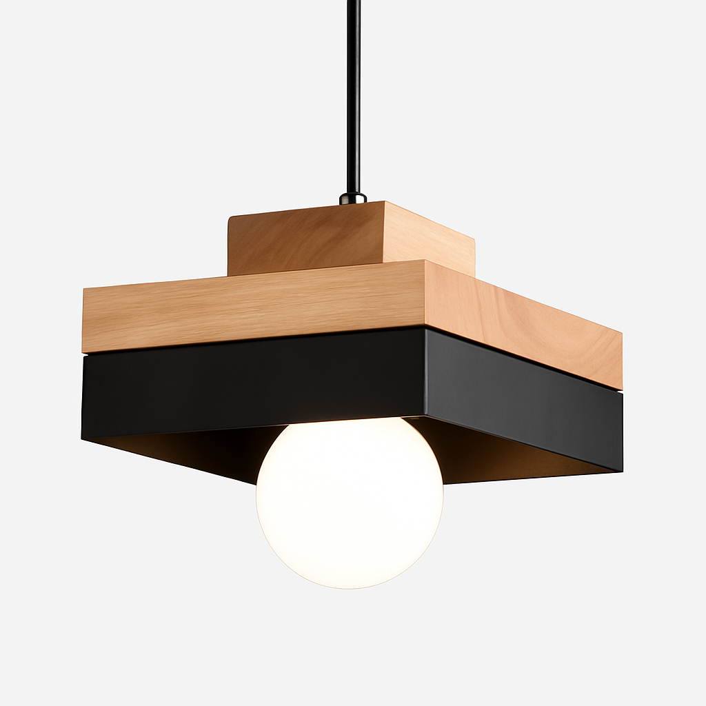 Valdorina | Nordic Minimalist Geometric Wooden Pendant Light