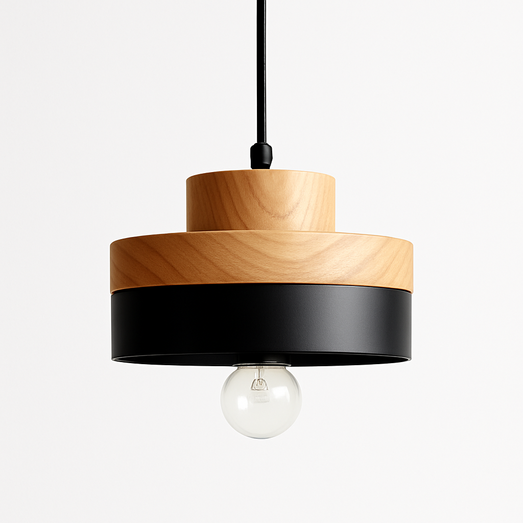 Valdorina | Nordic Minimalist Geometric Wooden Pendant Light