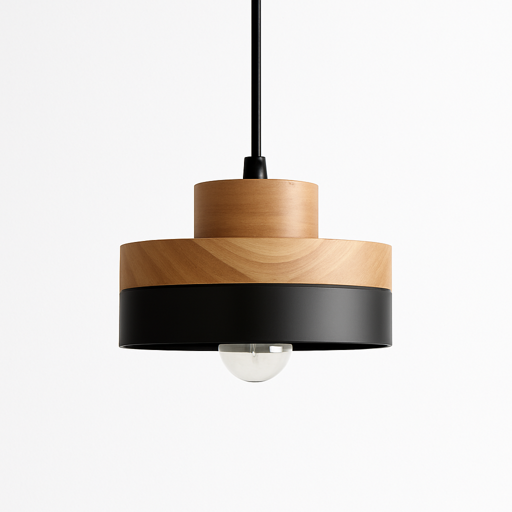 Valdorina | Nordic Minimalist Geometric Wooden Pendant Light