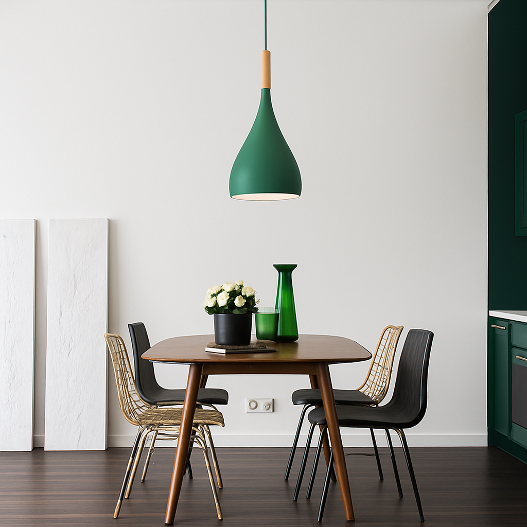 Velrion | Nordic Metal and Wood LED Pendant Ceiling Light
