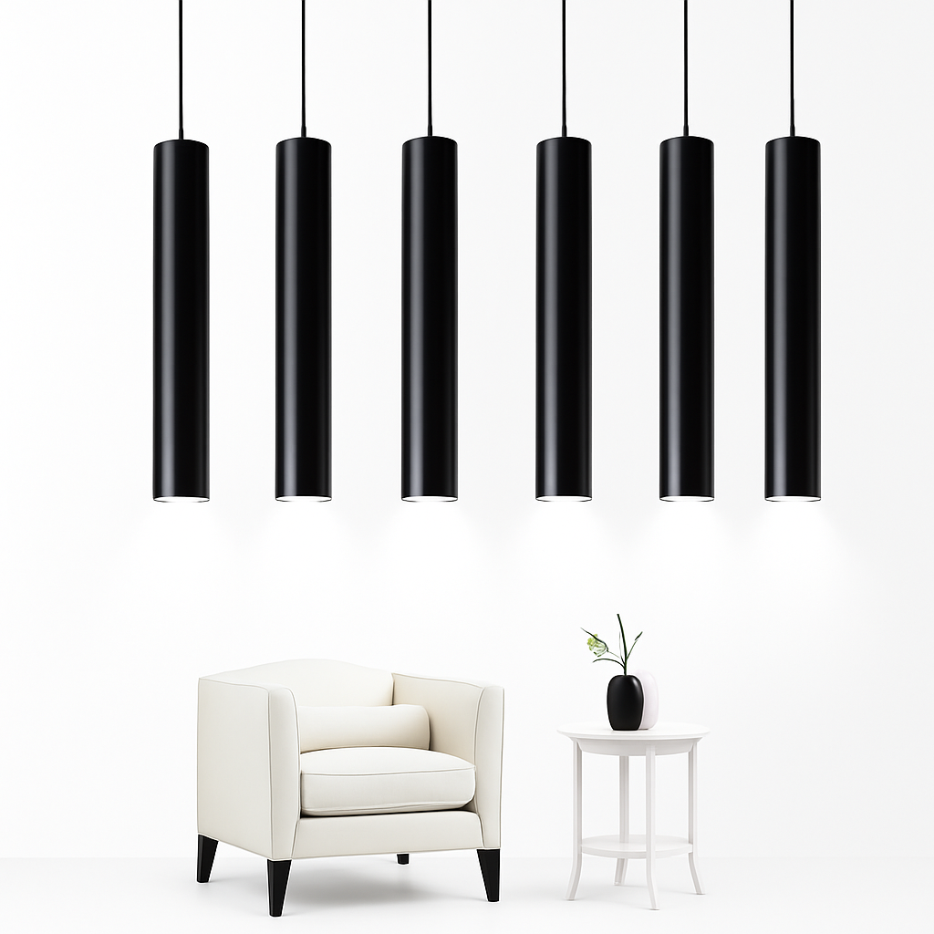 Veljore | Minimalist Cylindrical Tube LED Pendant Ceiling Light