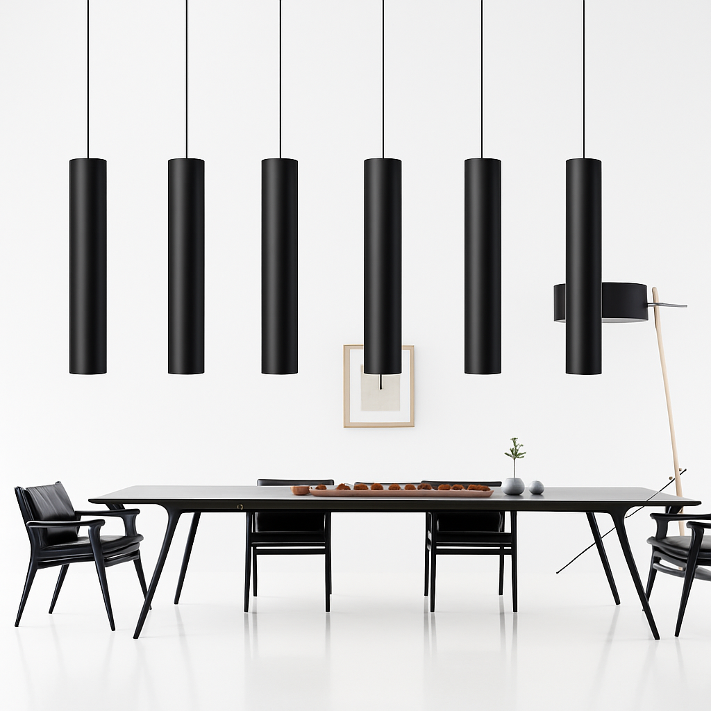 Veljore | Minimalist Cylindrical Tube LED Pendant Ceiling Light