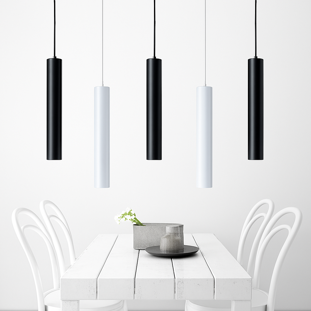 Veljore | Minimalist Cylindrical Tube LED Pendant Ceiling Light