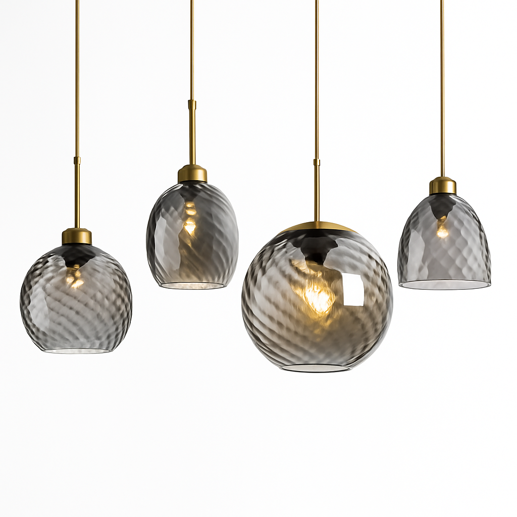 Vaelisore | Water Ripple Textured Glass Pendant Light
