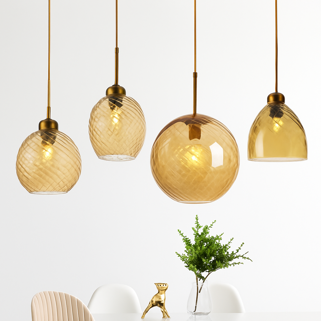 Vaelisore | Water Ripple Textured Glass Pendant Light