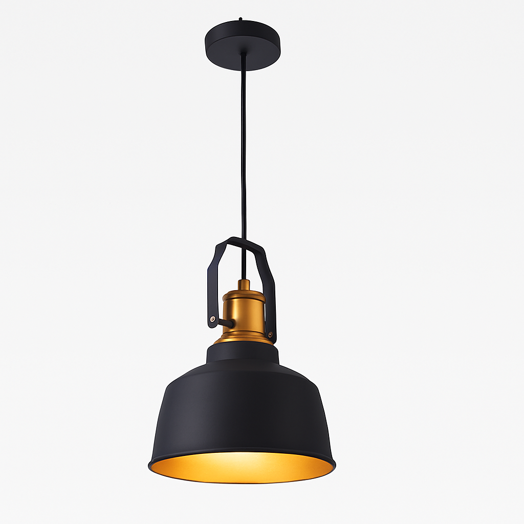 Ethromber | Rustic Industrial Dome Metal Cone Pendant Light