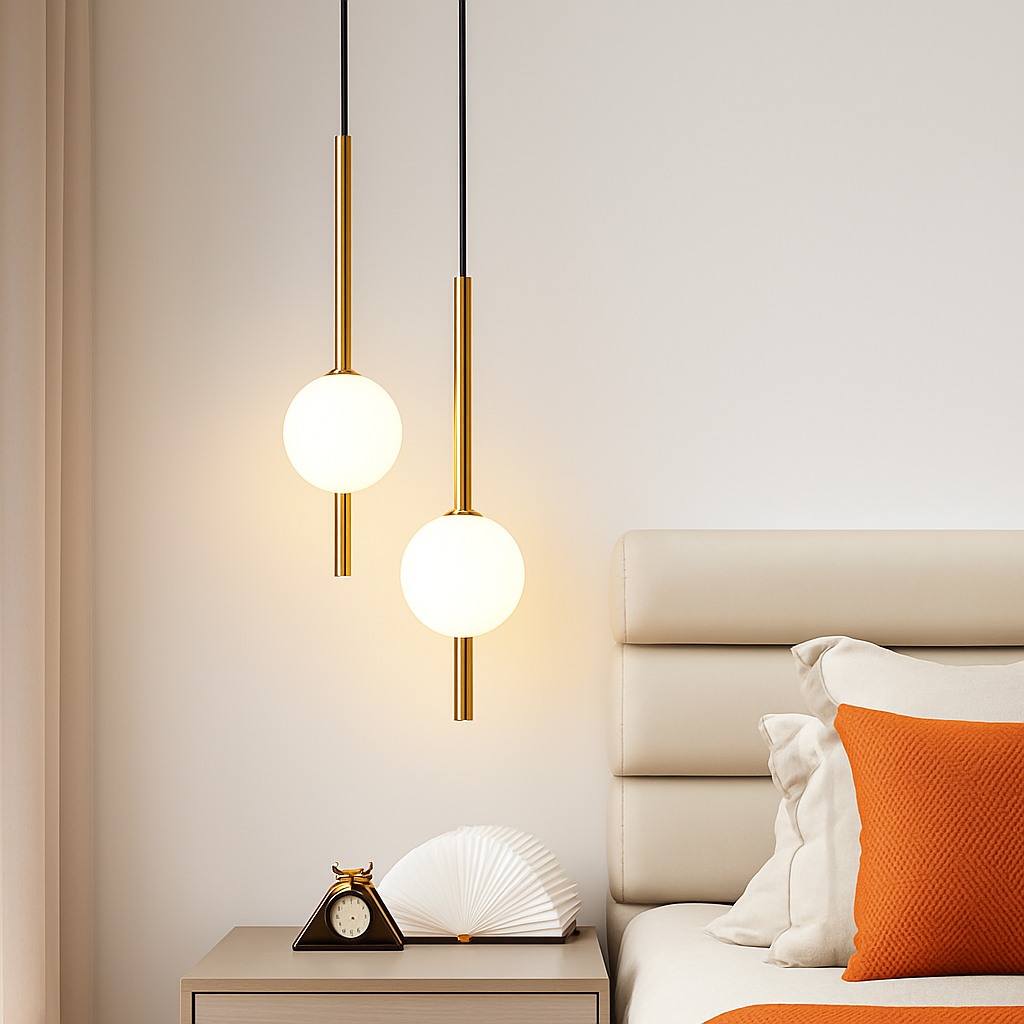 Quintara | Minimalist Vertical Tube Globe Form Pendant Light