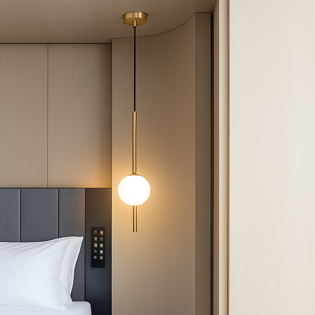 Quintara | Minimalist Vertical Tube Globe Form Pendant Light