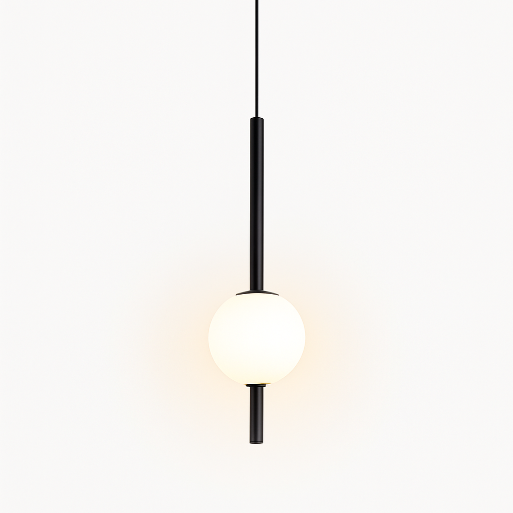 Quintara | Minimalist Vertical Tube Globe Form Pendant Light
