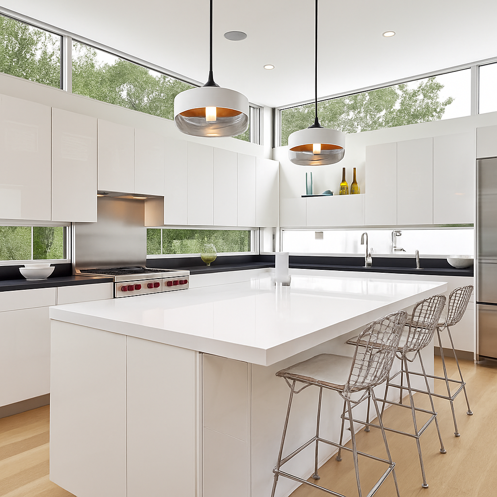 Verphine | Modern Industrial Glass Metal Loft Pendant Light