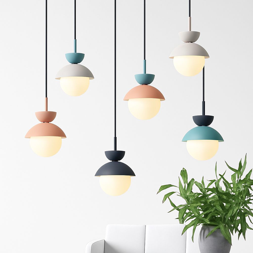 Velsatori | Nordic Circular Frosted Globe Pendant Light