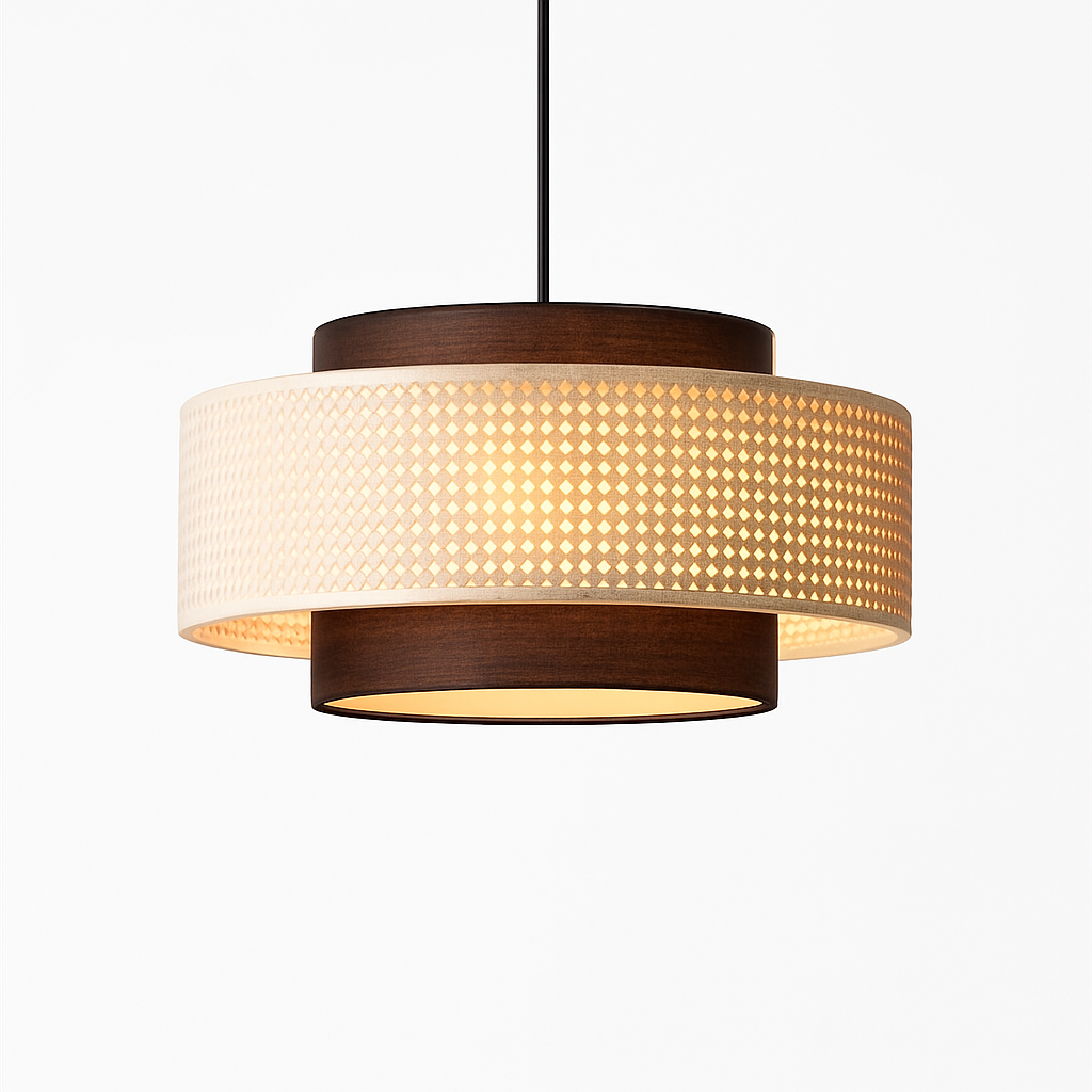 Belphira | Retro Domed Rattan Basket Pendant Light