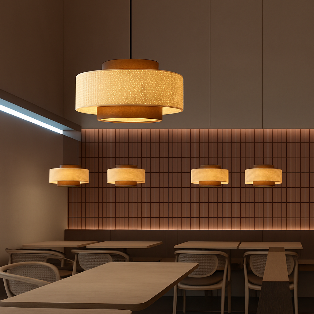 Belphira | Retro Domed Rattan Basket Pendant Light